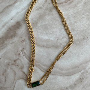 Mure and Grand emerald chain necklace